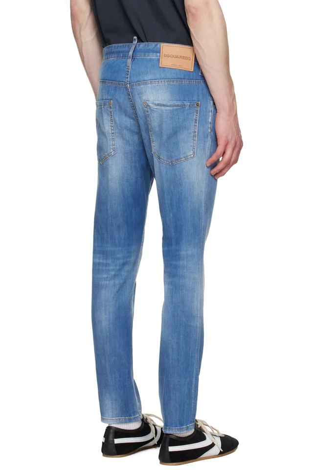 Dsquared2 Blue Light Wash Skater Jeans, photo 3 of 4 from SSENSE