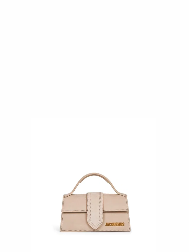 Jacquemus The Bambino Mini Top Handle Bag — Beige Calf Leather in Beige Calfskin from HEWI