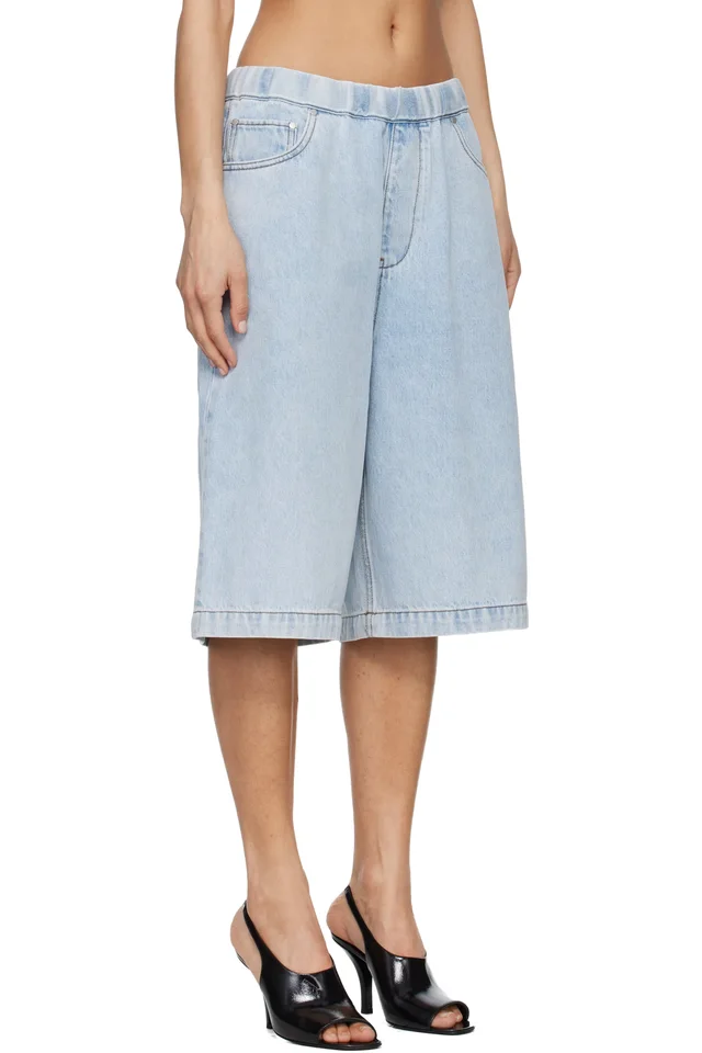 Entire Studios Blue Spar Denim Shorts, photo 2 of 4 from SSENSE