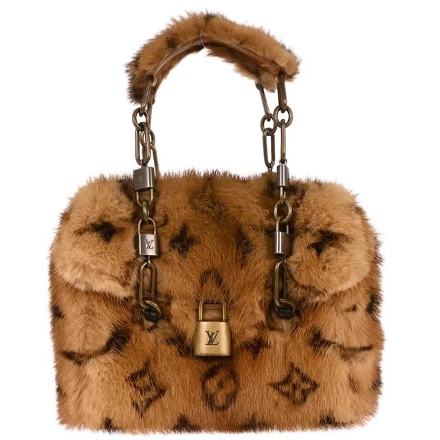 Louis Vuitton 2004 Brown Monogram Mink Mini Papillon Handbag M71944 in Brown Crocodile from AMORE Vintage Tokyo