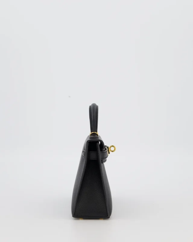 Hermès Mini Kelly II Sellier Bag Black Epsom Leather in Black Epsom leather from Sellier, photo 5 of 21