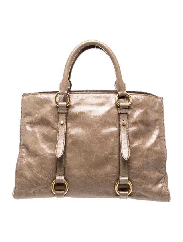 Miu Miu Top Handle Bag in brown|red Leather from The RealReal, photo 4 of 6