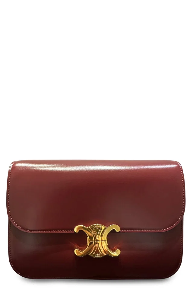 Celine Triomphe Classique Crossbody Bag — Red Calf in Red Calfskin from HEWI