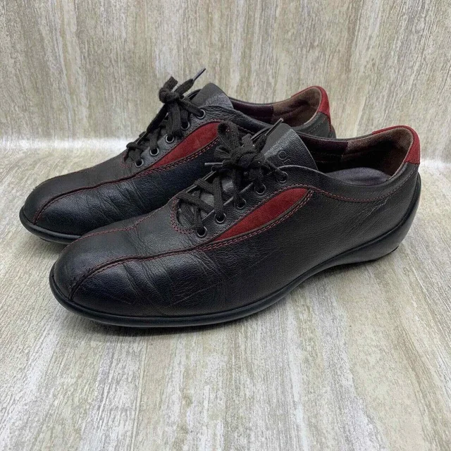 Tod's Oxford Driving Shoes Black Red Leather Lace Up Sneakers Womens 37, Us 7 in black Leather from Poshmark