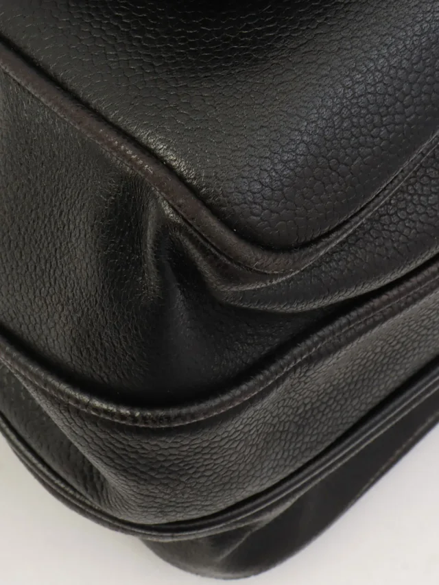Chanel 2.55 Chain Shoulder Bag, Black, circa 2008 in Black Caviar leather from VINTAGE QOO TOKYO, photo 8 of 17