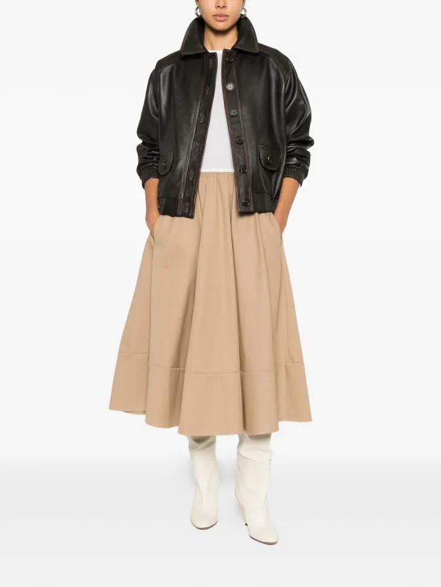 Maje mid-length cotton skirt, photo 2 of 2 from FARFETCH