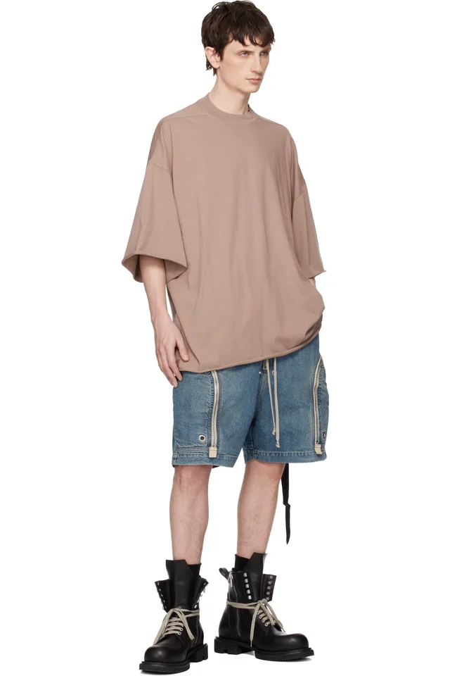 Rick Owens DRKSHDW Taupe Temple Tommy T-shirt, photo 4 of 4 from SSENSE