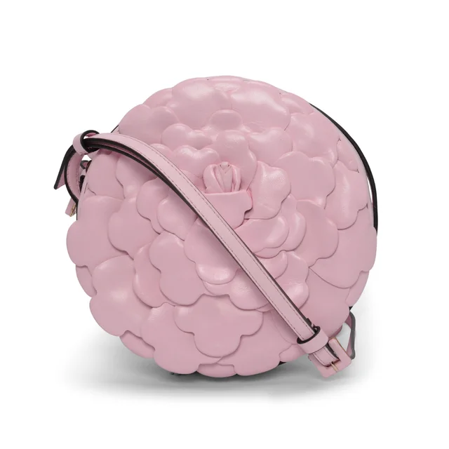 Valentino Garavani 03 Rose Edition Atelier Round Cross Body Bag in Pink Lambskin from Blue Spinach
