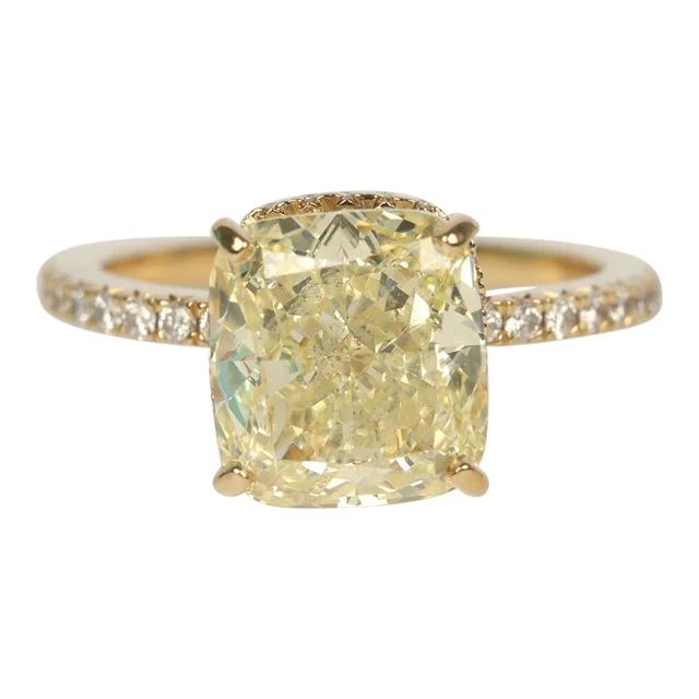 Tiffany & Co. True Engagement Ring Fancy Yellow Diamond 18K Yellow Gold from Madison Avenue Couture