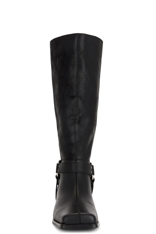 Nakedvice The Reese Moto Boot in Black Waxy Oiled Leather, photo 4 of 5 from REVOLVE (Canada)