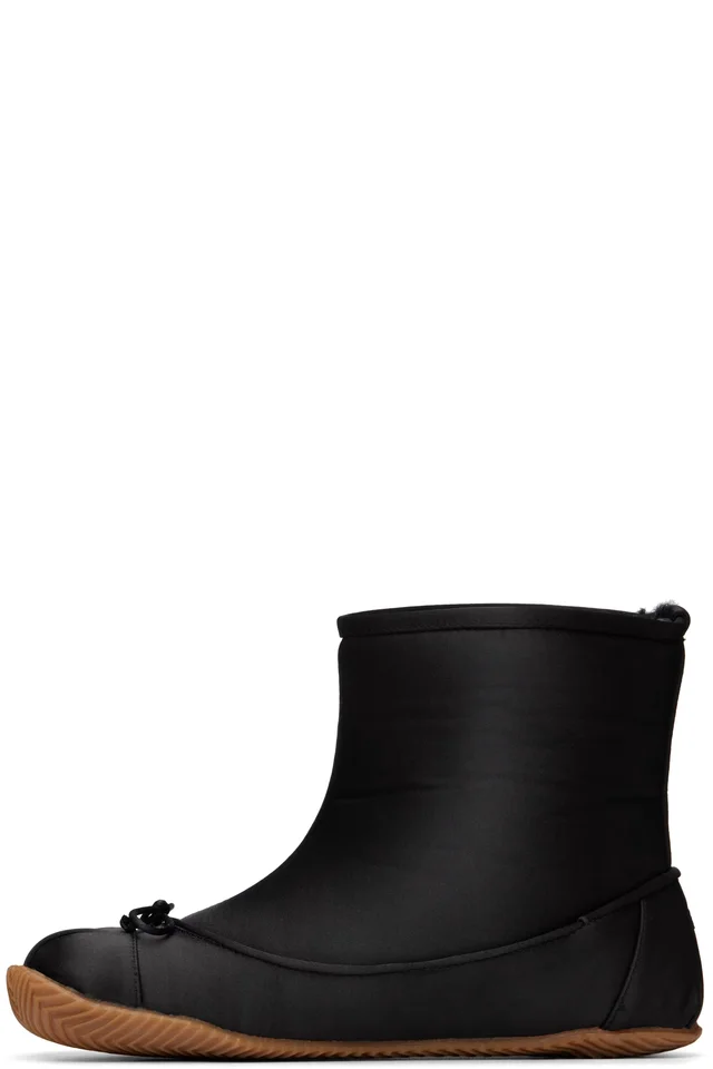 ABRA Black Satin Baby Boots, photo 3 of 5 from SSENSE