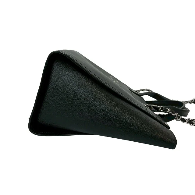 Chanel Deauville Caviar Leather 2way Tote Bag in Black Calfskin from LuxUness, photo 6 of 10
