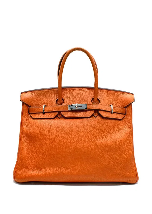 Hermès Birkin 35 in Orange Clemence leather from HEWI