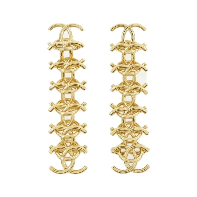 Chanel Earrings Gold in Gold from The Reluxe