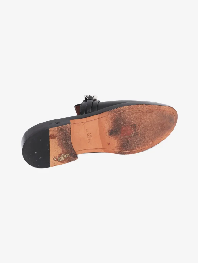 Givenchy Black chain-link flat mules - size EU 39 in Black Leather from Sign of the Times, photo 7 of 7