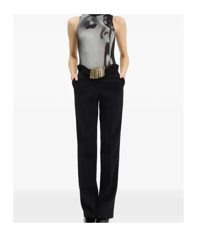 Jean Paul Gaultier Smoking Printed Mesh Bodysuit, photo 2 of 4 from SENSER