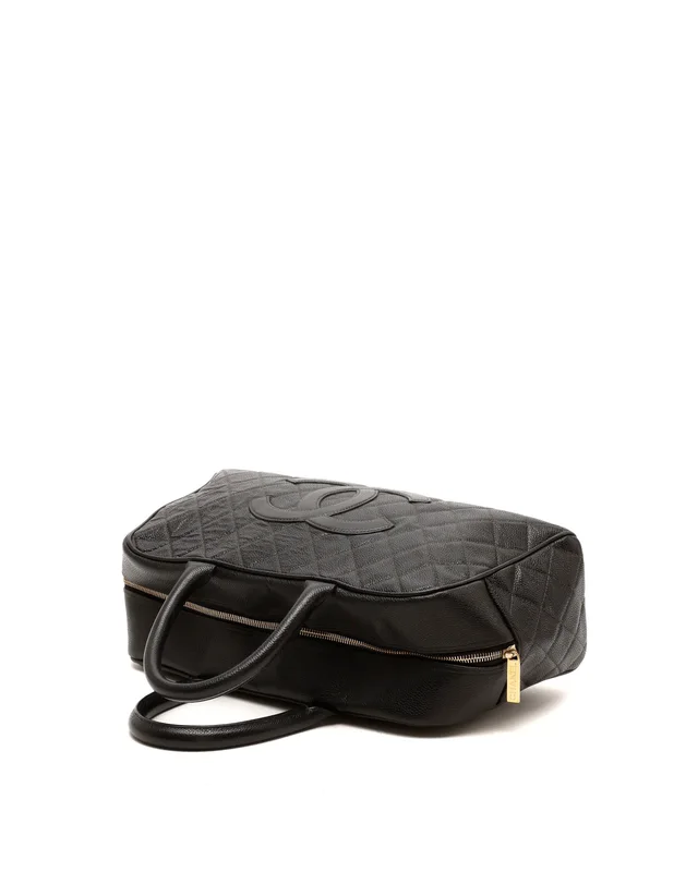 Chanel CC Caviar Bowling Bag in Caviar leather from A Retro Tale, photo 4 of 9