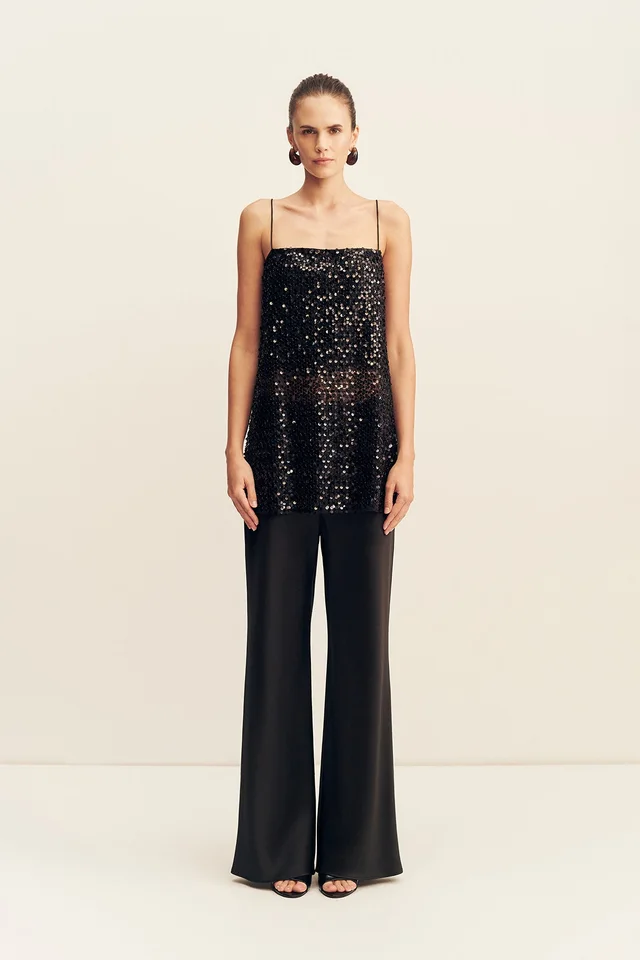 Shona Joy EVERLY SEQUIN LONG LINE CAMI - BLACK from Shona Joy, photo 1 of 1