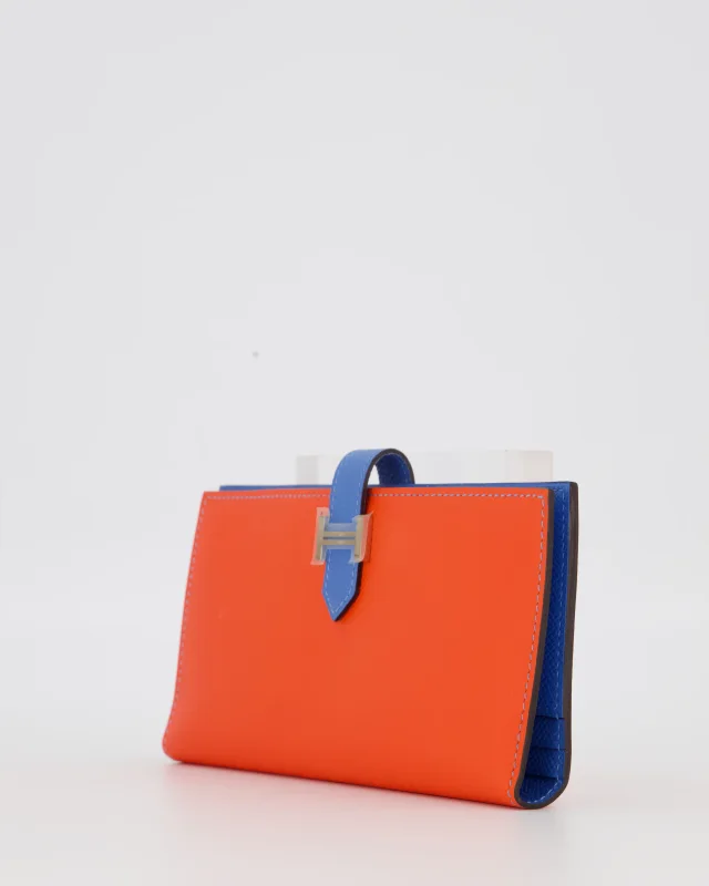 Hermès Bearn Verso Wallet in Blue Leather from Sellier, photo 10 of 12