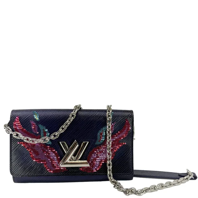 Louis Vuitton Twist Sequins Epi Leather Chain Wallet Purple in Purple Leather from Dallas Designer Handbags