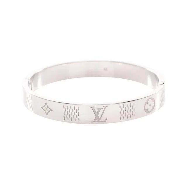 Louis Vuitton Bracelet Bangle Damier Heritage Stainless Steel from The Reluxe