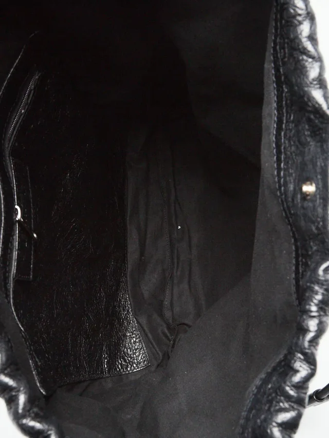 Balenciaga Arena Drawstring Backpack Bag in Black Leather from Yoogis, photo 9 of 10