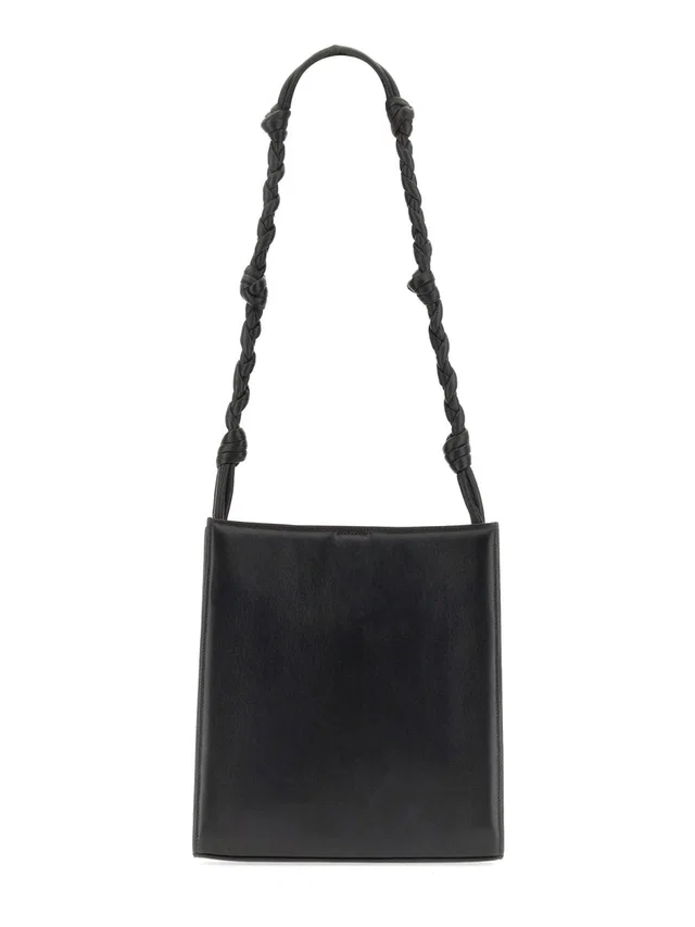 Jil Sander Tangle Shoulder Bag — Black Leather in Black Leather from HEWI