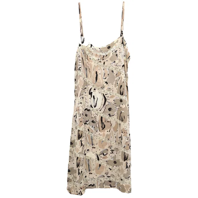 Chanel 1998 Camisole Dress Beige #38 in Beige from AMORE Vintage Tokyo