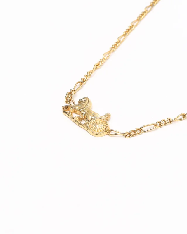 Celine Horse Carriage Gold-tone Necklace in Gold from A Retro Tale, photo 4 of 5