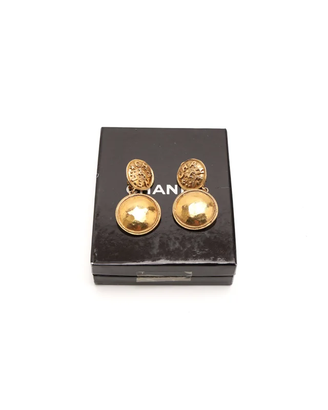Chanel Vintage Clip-on Earrings in Silk from A Retro Tale, photo 2 of 4