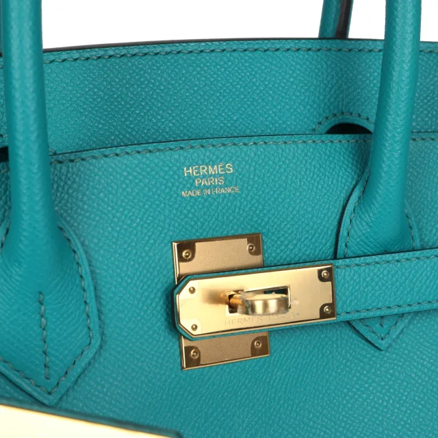 Hermès Birkin 30 Bleu Paon Epsom Gold Hardware in Blue Epsom leather from Madison Avenue Couture, photo 7 of 9