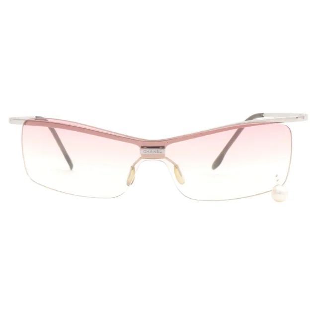 Chanel Logo plate drop charm rimless sunglasses pink from VINTAGE QOO TOKYO, photo 2 of 10