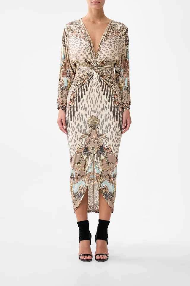 Camilla eBoutique LONG SPLIT FRONT TWIST DRESS ARANJUEZ ANIMALIA from CAMILLA, photo 1 of 1