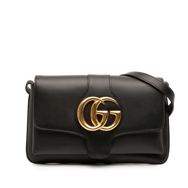 Black Gucci Small Calfskin Arli Crossbody in Black Calfskin from Designer Revival