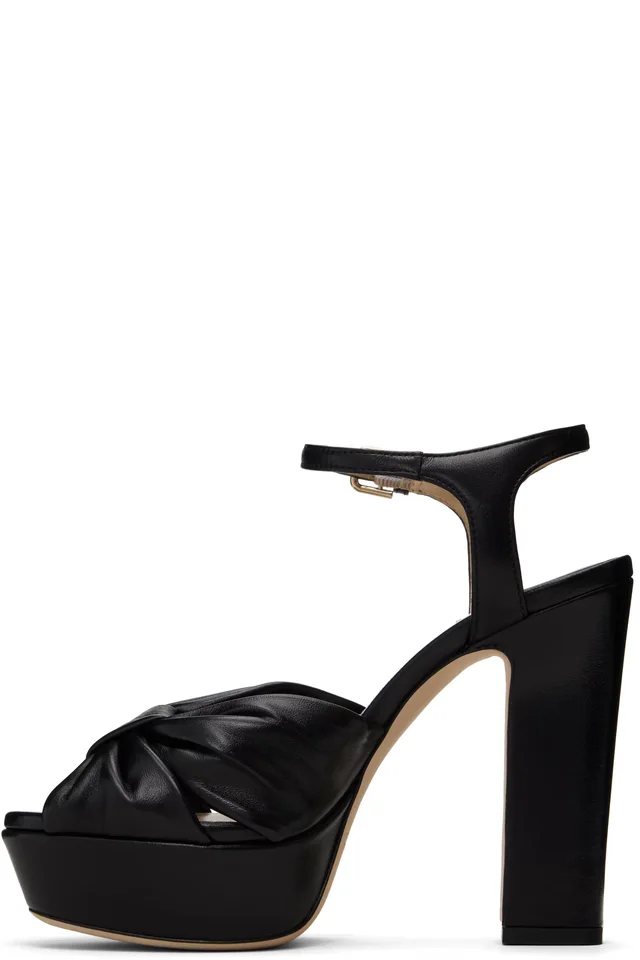 Jimmy Choo Black Heloise 120 Platform Sandals, photo 3 of 5 from SSENSE