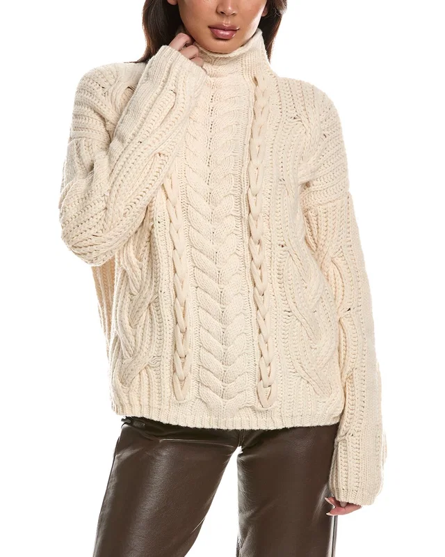 Reiss Aubrey Cable Knit Wool & Cashmere-Blend Jumper, image 1 of 1 from Rue La La