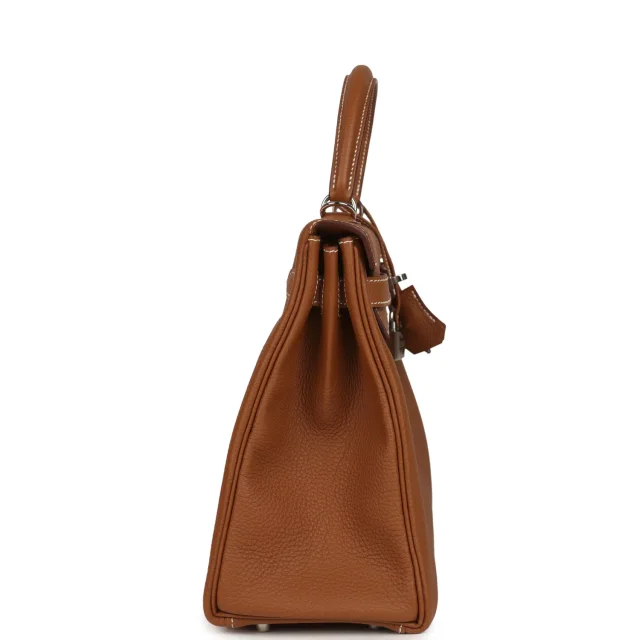 Hermès Kelly Retourne 32 Gold Togo Palladium Hardware in Gold Togo leather from Madison Avenue Couture, photo 3 of 9