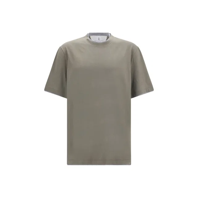Brunello Cucinelli Bicolor Cotton T-Shirt from HEWI