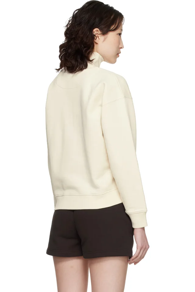 Maison Kitsuné Off-White Baby Fox Half Zip Sweatshirt, photo 3 of 4 from SSENSE