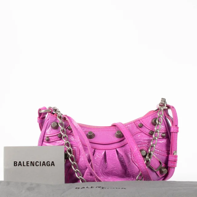 Balenciaga Lipstick Pink Le Cagole Mini Bag with Chain in Pink Leather from Labellov, photo 2 of 5