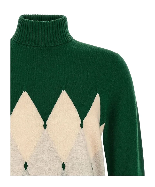 Ballantyne Diamond Intarsia Turtleneck Sweater, photo 3 of 4 from SENSER