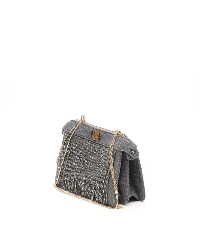 Fendi Small Flannel Bead Peekaboo ISeeU Chain Bag from A Retro Tale, photo 2 of 12
