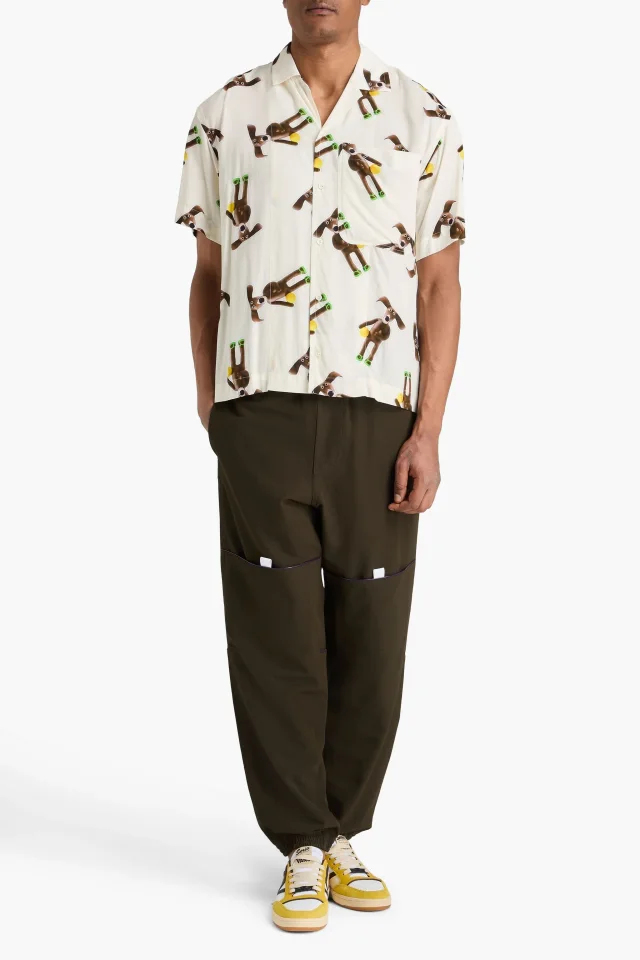 Jacquemus Printed Viscose Mousseline Camp Collar Shirt, photo 2 of 4 from THE OUTNET