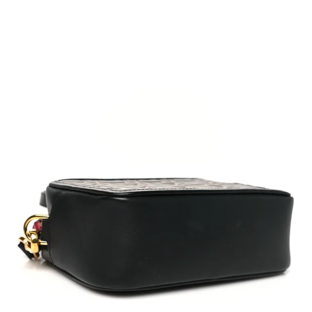 Fendi Vitello Century Bi-Color FF 1974 Embossed Mini Camera Case Maya Black in Black Calfskin from FASHIONPHILE, photo 4 of 11