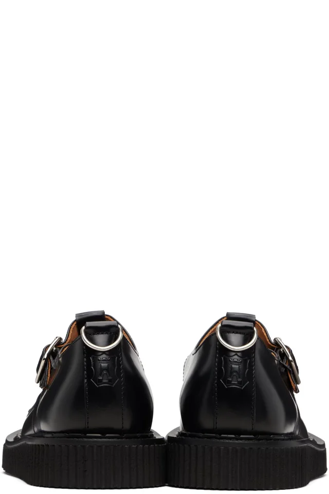 George Cox Black Hatton T-Bar Sandal Loafers, photo 2 of 5 from SSENSE