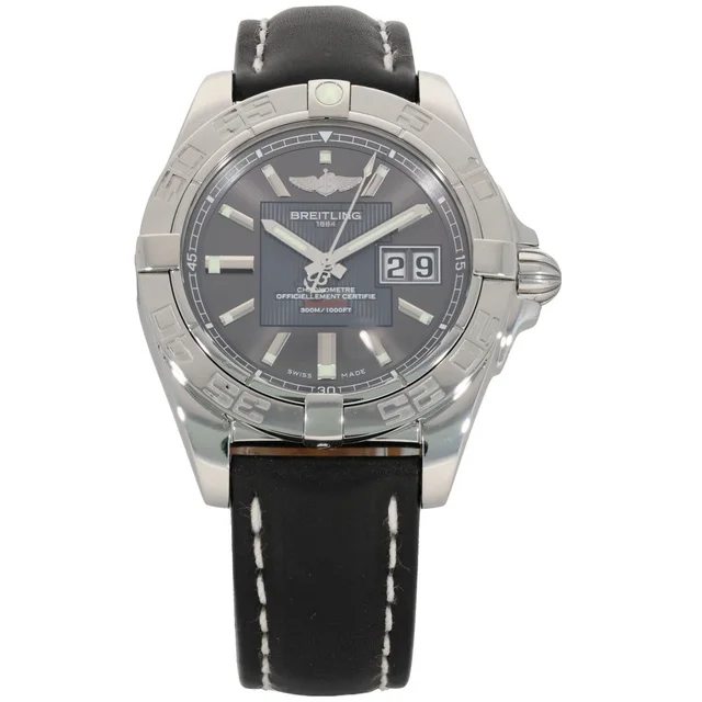 Breitling Galactic A49350 41mm Stainless Steel Watch in Leather from H&T