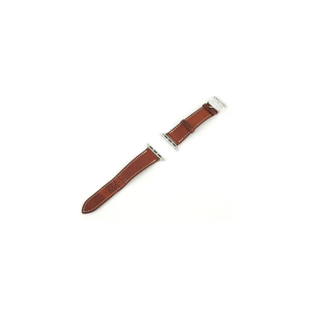 Hermès Fauve Barenia Apple Watch Strap 40mm (Y stamp) from The Purse Affair