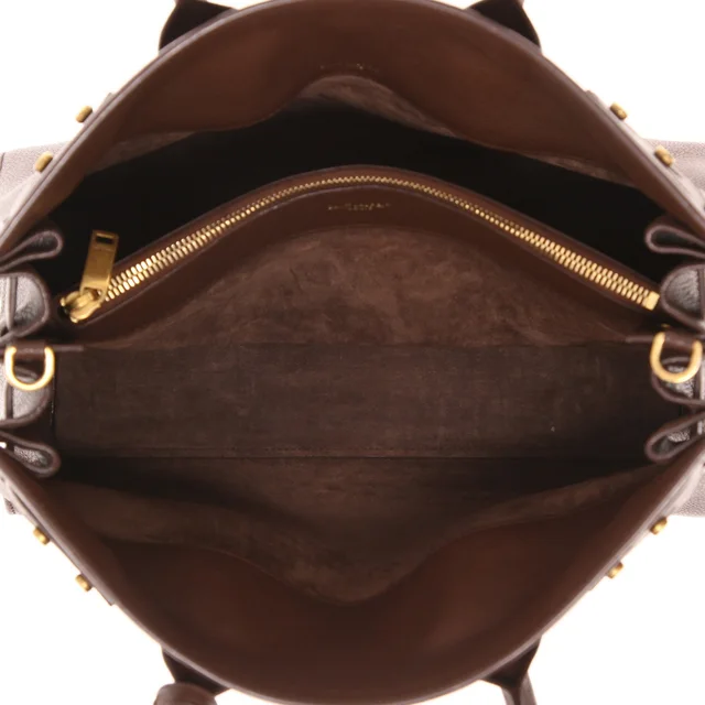 Saint Laurent handbag Brown leather day bag in Brown Leather from Collector Square, photo 5 of 6