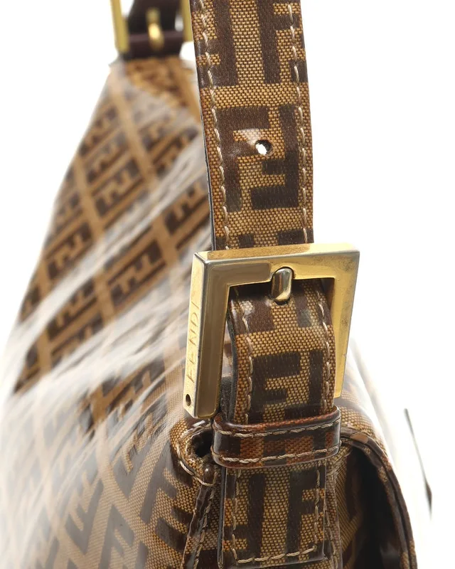 Fendi Vinyl Zucchino Mamma Forever Baguette Bag in Canvas from A Retro Tale, photo 8 of 12