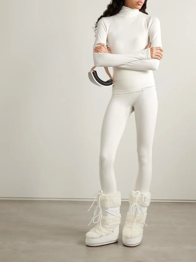 CORDOVA Sol ribbed-knit leggings in White, photo 2 of 2 from NET-A-PORTER (Canada)